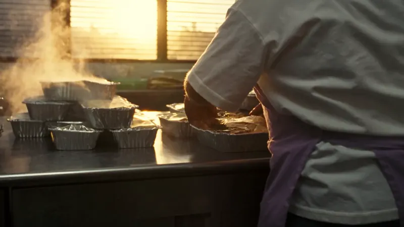 Dawn in a Tampa Bay community kitchen